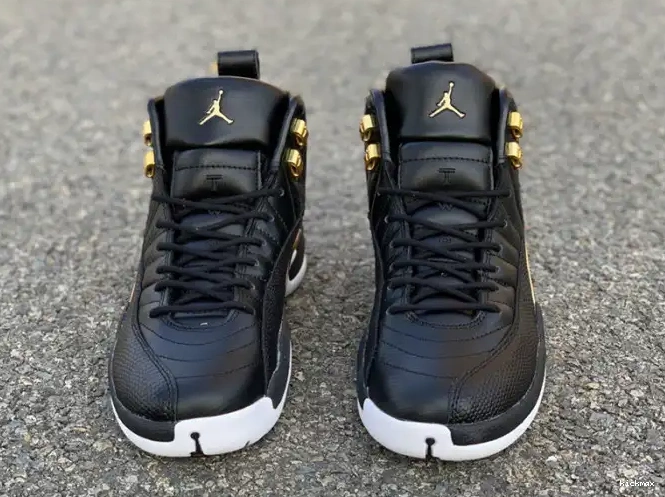 Cheap Retro Black 'Reptile' Metallic AO6068-007 Jordan Air 12 Gold-White 0602